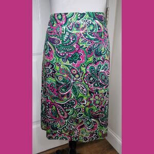 3/$30 Talbots NWT Vibrant Paisley Print Pencil Skirt